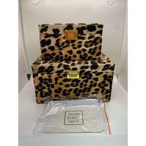 COPY - Elegant Cheetah Print 2-Set Velvet Jewelry Box SOUTH STREET LOFT